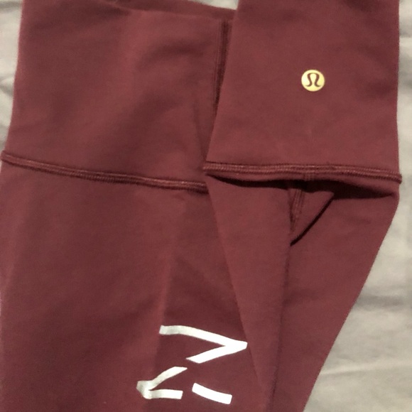 Lululemon Burgundy Leggings - Picture 2 of 7